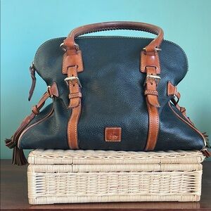 Dooney & Bourke Black and Brown Leather Handbag